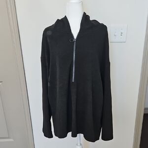 Black Half-Zip Pullover